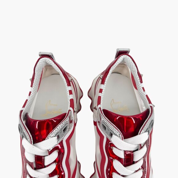 Christian Louboutin Sharkina White Mesh Red Sneakers Size 38.5 US 8.5 Women's 05 - Picture 6 of 15